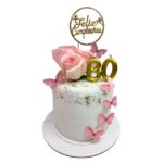 torta mariposas rosadas rosas topper verlas grageas