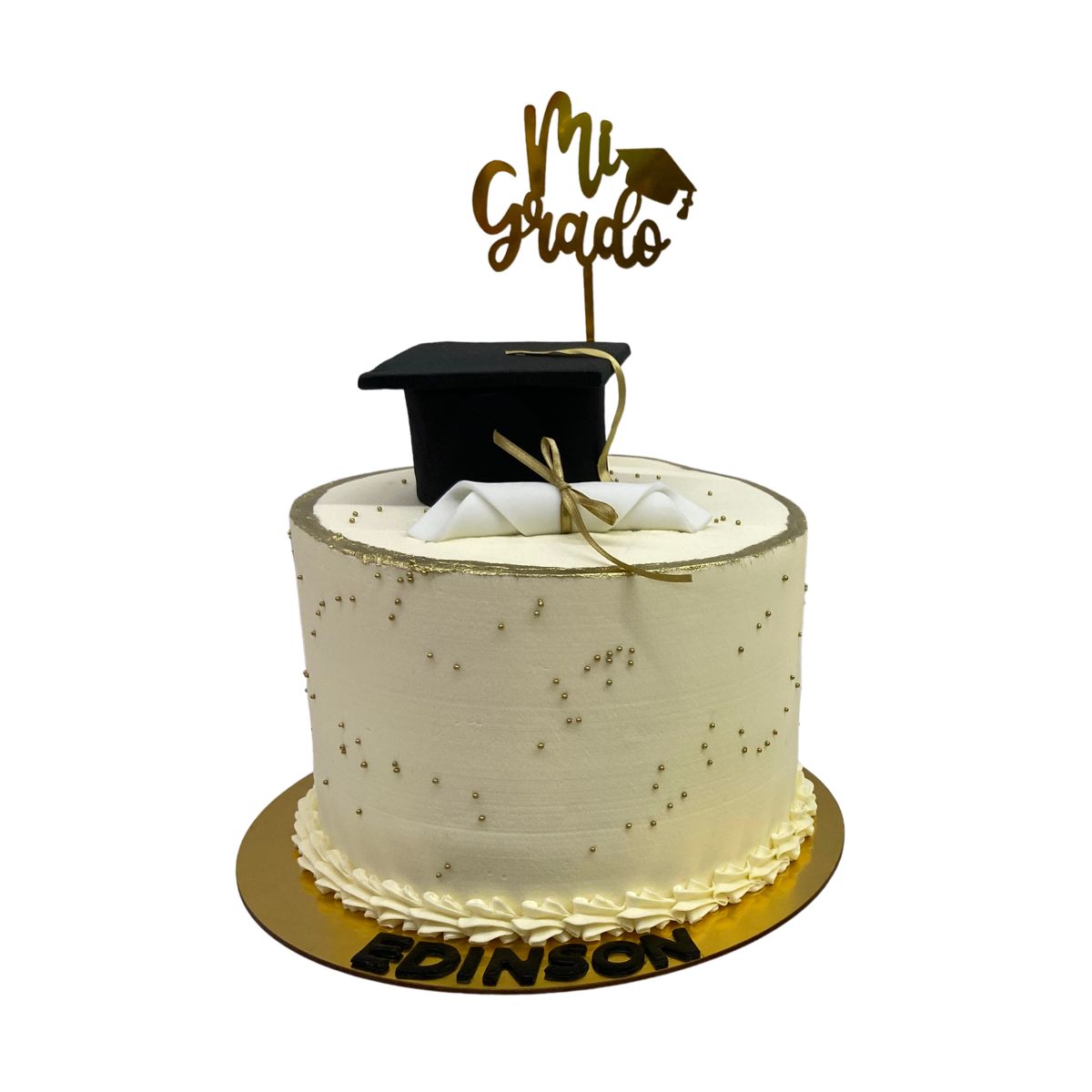 torta mi grado perlas doradas birrete torta mi grado perlas doradas birrete