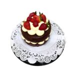 torta red velvet fresas