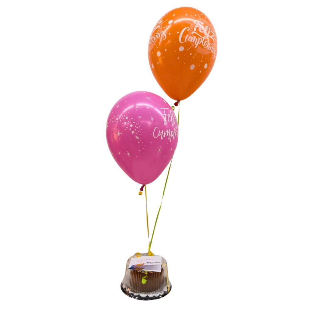 torta zanahoria con dos globos
