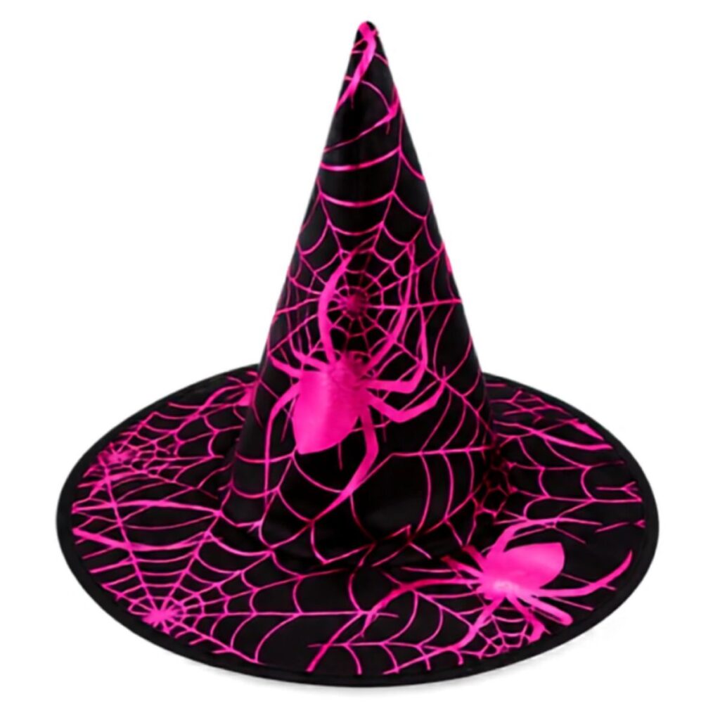 sombrero bruja negro fucsia