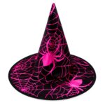 sombrero bruja negro fucsia