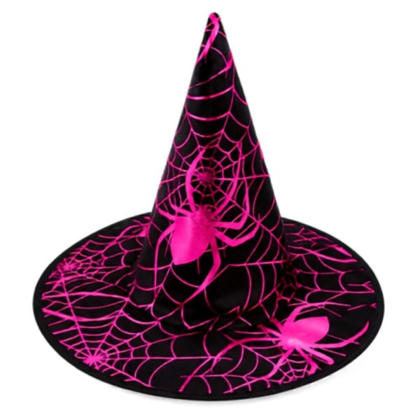 sombrero bruja negro fucsia